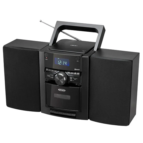 JENSEN® Portable Stereo Bluetooth CD Music System with Cassette and Digital AM/FM Radio