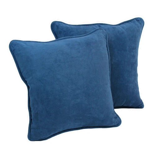 Blazing Needles Corded Microsuede Throw Pillow, 18