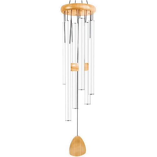 Bursvik Large Aluminium Wind Chimes 37 Inches to Create a Zen Atmosphere Suitable for Outdoor, Garden, Patio Decoration. Classic Wind Chimes with Wind Catcher Suitable as A Gift for Unisex(White)
