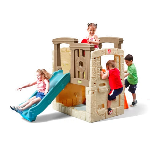 Step2 Woodland Climber II Kids Playset, Ages 2 –6 Years Old, Toddler Slide and Climbing Wall, Outdoor Playground for Backyard, Sturdy Plastic Frame, Easy Set Up