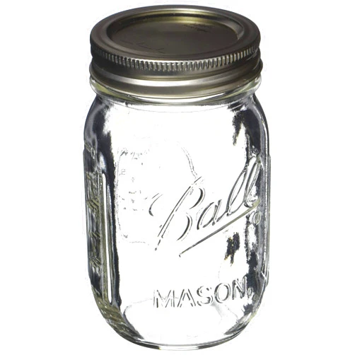 Ball Pint Mason Jar, Regular Mouth, 16 oz (3 Count)