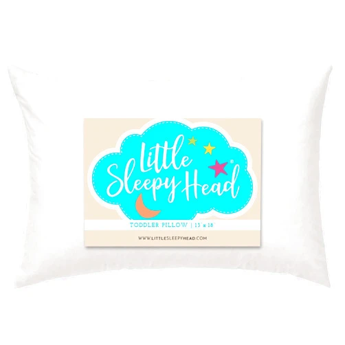 Little Sleepy Head Toddler Pillow 13 x 18, Hypoallergenic Ergonomic Pillow for Sleeping, Kids Pillow Designed for Toddler Pillow 2 Year Old, Nursery Pillow, Soft Neck Support Mini Pillow