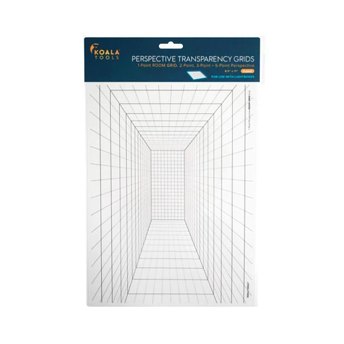 Koala Tools | Perspective Grid Transparency Sheets (Variety Pack of 4) - 8.5