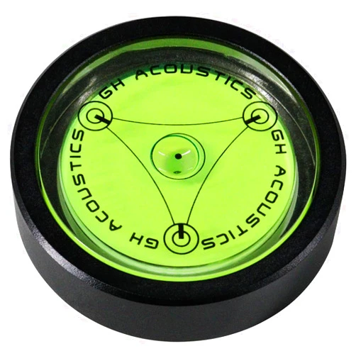 Ogdni Aluminum Alloy LP Disc Stabilizer Turntable Balanced Bubble Spirit Level for Phonograph Vinyl Record Vibration Accessories (Black)