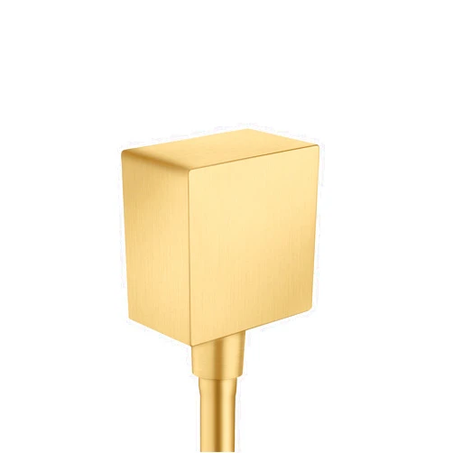 AXOR AXOR ShowerSolutions Handheld Shower Wall Outlet 1/2-inch Thread Connection Modern in Brushed Gold Optic, 36732251