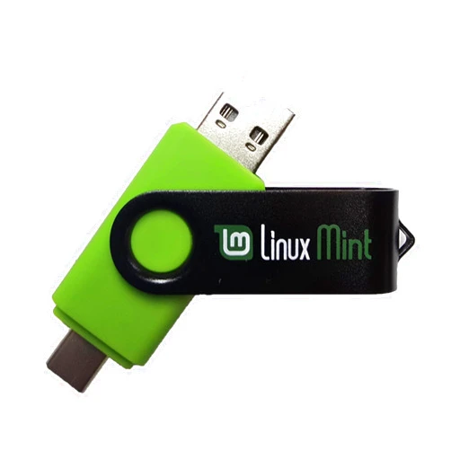 MTN TOOL Learn How to Use Linux, Linux Mint Cinnamon 22 Bootable 8GB USB Flash Drive - Includes Boot Repair and Install Guide Now with USB Type C