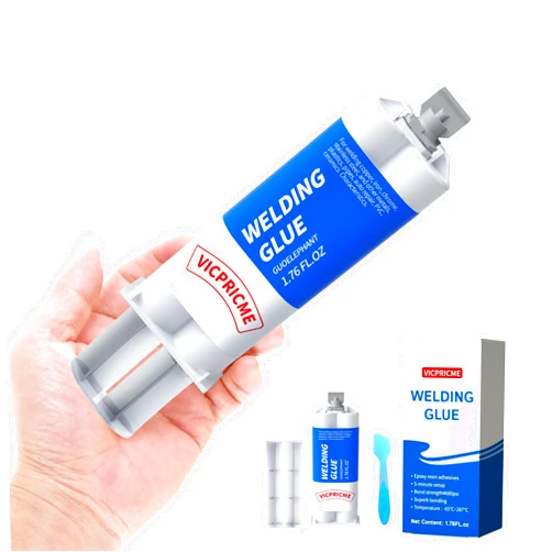 Vicpricme Metal Glue, 1.76 oz Heary Duty Weld Waterproof Epoxy Casting Adhesive, The Strongest Welding and Liquid Filler for Metals, Plastics, Stainless Steel,Cement, Ceramics,Wide Range of Materials at Once!