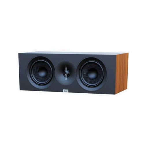 ELAC Debut 3.0 DC53-WN Center Channel Speaker, Walnut - 1” Aluminum Dome Tweeter & Dual 5.25” Aramid Fiber Woofers - 2-Way Bass Reflex - 57Hz to 38KHz Response