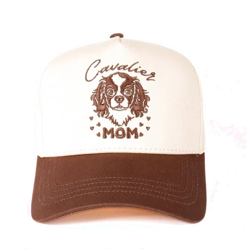 InnoBeta Cavalier King Charles Dog Gifts Cap, Funny Adjustable Embroidered Hat for Dog Mom on Mother's Day, Birthday, Christmas Beige-Brown