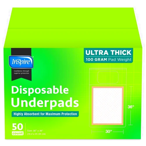 Inspire Super and Ultra Absorbent Disposable Bed Pads (30