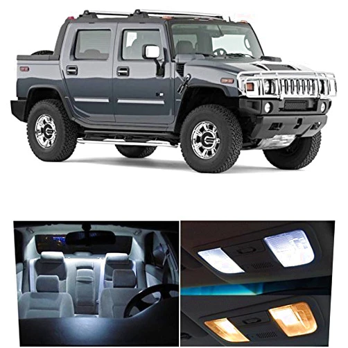 LEDpartsNow Interior LED Lights Replacement for 2003-2009 Hummer H2 Accessories Package Kit (20 Bulbs), WHITE
