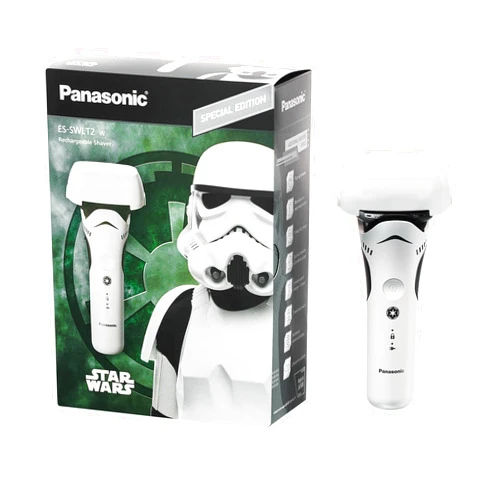 Panasonic Electric Shaver, Special Edition Star Wars Stormtrooper Design, Wet Dry Men’s Shaver with 3-Blade Cutting System and Pop-Up Trimmer - ES-SWLT2W