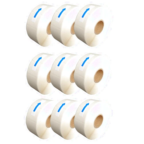 L LIKED Liked Blank White 1 x 2 Inch Dissolvable Labels for Food Rotation Prep roll of 500 (9 Rolls)