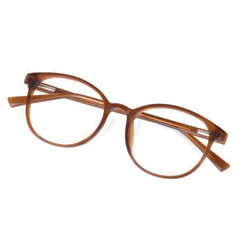 FONHCOO Blue Light Blocking Glasses Women Men Computer Eyeglasses,TR90 Fashion Round Transparent Anti Blue Light Glasses with Anti Eyestrain & UV Glare for Gaming & Reading (Matt Coffee)