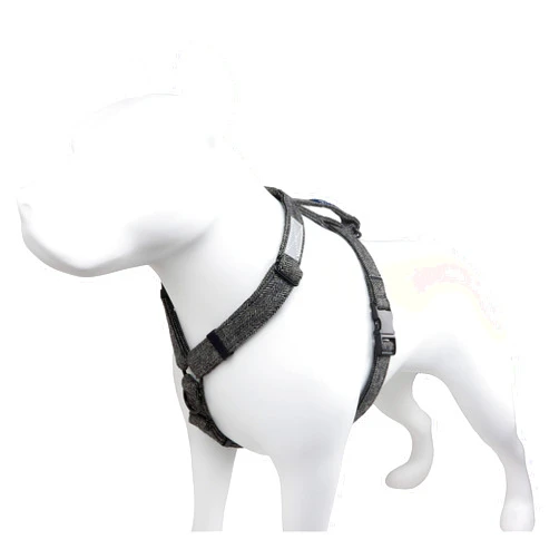 Petfino Wool Dog Harness with Traffic Handle, No Pull, Escape Proof, Nontoxic Eco-Friendly (Pet Safe). Safety Reflective Accents |Front & Top Clip Attachments|All Metal Hardware
