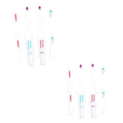 LIZXJY 4 Pcs Electric Brush Pet Toothbrush Pet Teeth Cleaning Electric Toothbrush for Pets Ultrasonic Technology Toothbrush Travel Toothbrush Toothbrushes Overflow Aquarium Portable