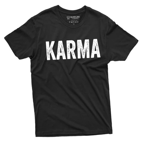 Silver Lake T-shirts Karma T-shirt Mens Womens Unisex Tee Shirt Karma Gift Birthday Tee Boyfriend Husband Tee