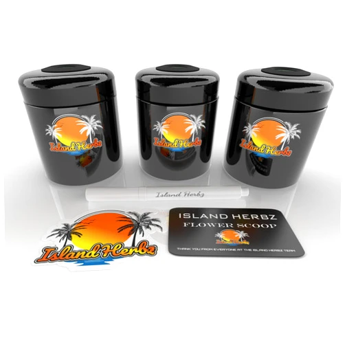 Island Herbz 3-Pack 120ML Bio-Photonic Purple UV Glass Storage Jars Airtight Digital Lids - Optimal Preservation & Freshness for Herbs and Spices