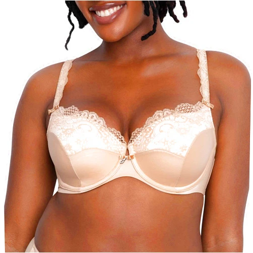 Curvy Couture Women's Tulip Sexy Lace Plus Size Push Up