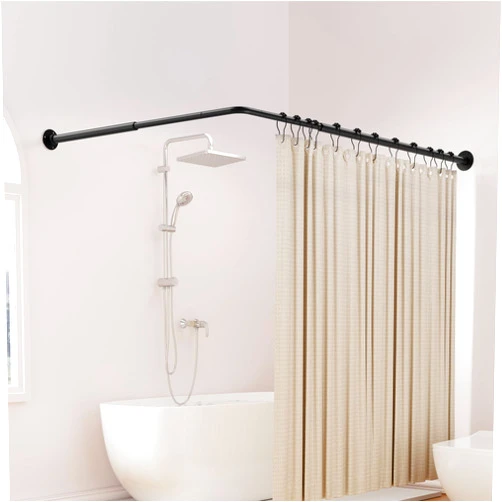 Supforce Curved Shower Curtain Rod, L Shaped Corner Shower Rod [24