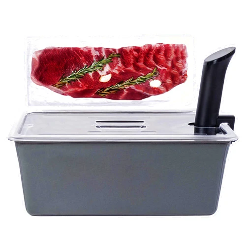Väeske Large Sous Vide Container with Lid and Insulating Sleeve | Sous Vide Accessories | Compatible with Anova, Anova Nano, Joule, Instant Pot, Sous Vide Cookers (26 QT)