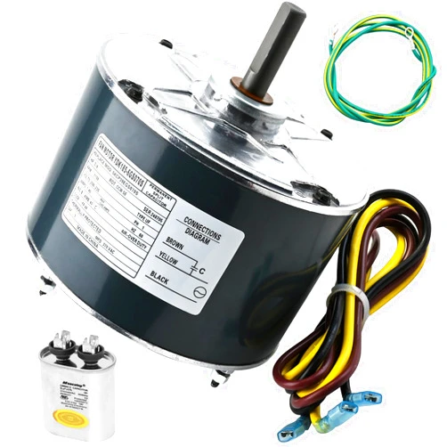 Garsoo Condenser Motor Replaces Carrier # 5KCP39EGS070S, HC39GE237, 5KCP39EGY823S, Genteq GE3905, Dayton 6DLL0, Bryant Payne HC39GE234A etc AC/Air Conditioner, 1/4HP 1100 RPM with Capacitor, 3-Year Warranty