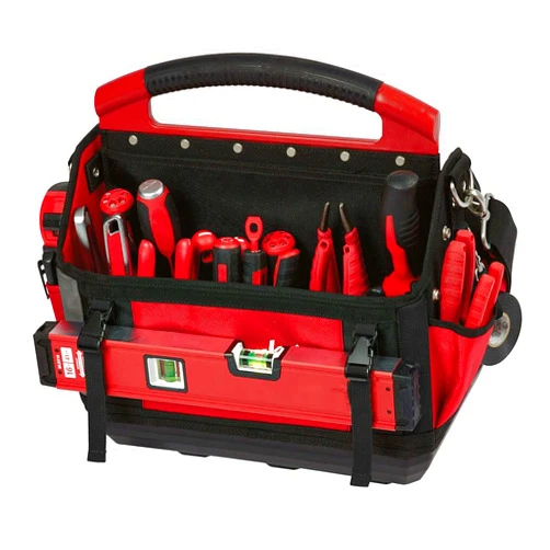YIBEIW Fits Milwaukee 15 In. Packout Storage Tote with 32 Total Pockets Metal Tape Clip and Impact Resistant Molded Base 48-22-8315