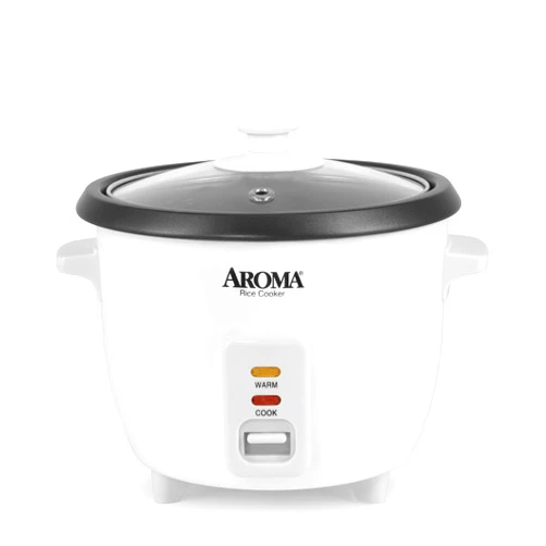 Aroma Housewares Aroma 6-cup (cooked) 1.5 Qt. One Touch Rice Cooker, White (ARC-363NG), 6 cup cooked/ 3 cup uncook/ 1.5 Qt.