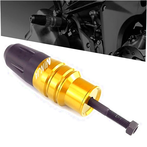 AWECOT For KAWASAKI NINJA250 NINJA300 NINJA 250 NINJA 300 NINJA400 Ninja 400 2018 2019 2023 Motorcycle CNC Accessoires Falling protection Exhaust Slider Crash pad slider with logo