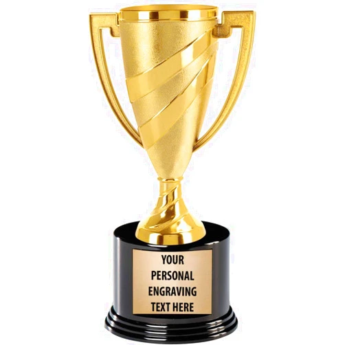 Crown Awards Gold Cup Trophies with Custom Engraving, 7.25
