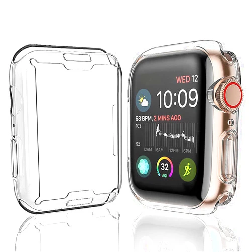 JULK [2-Pack] Julk 41mm Case for Apple Watch Series 9 (2023) Series 8 Series 7 Screen Protector, Overall Protective Case TPU HD Ultra-Thin Cover for iWatch, Transparent