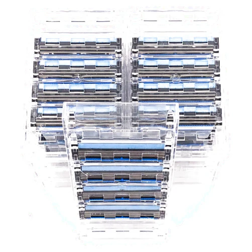 Taconic Shave, 40 Triple Razor Blade Cartridges – Compatible with Gillette Sensor, Sensor Excel, Sensor 3, Sensor 2 & Personna Triflexx Razor Handles – Flexing Blades adjust to your skin's contours