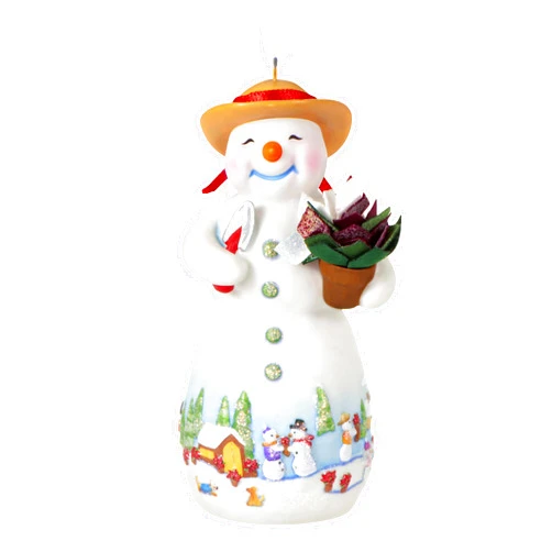 Hallmark Keepsake Christmas Ornament 2023, Snowtop Lodge Terran S. Gardner, Porcelain Ornament, Snowman Gifts
