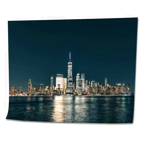 WHFEOIV9RE DIY Paint by Numbers Lower Skyline New York Skyline at Night Canvas Painting Set with Acrylic Pigment Paintbrush for Adults Kids Beginners Artwork Gift 16