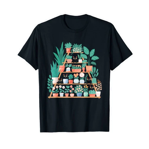 Garden Cat Gardening Kitty SteMi Apparel Gardening Cat Kitty Meow Animal Pet Garden Lover Gardener T-Shirt