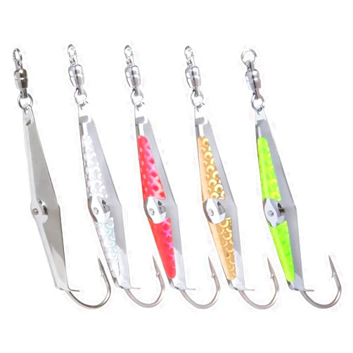 CLARKSPOON Spoon-Squid Precision Fishing Spoon for Spanish Mackerel, Bluefish, Tuna, Atlantic Bonito, & More! - Size 0 Spoon-Squid w/Ball Bearing Swivel - 5 Pack Assortment