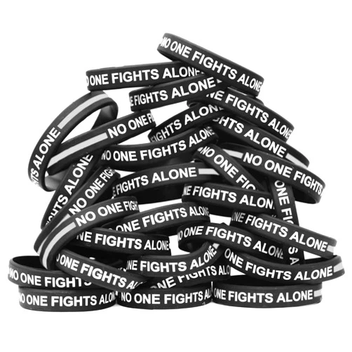 SayitBands 50 of Thin Gray Line No One Fights Alone Bracelets