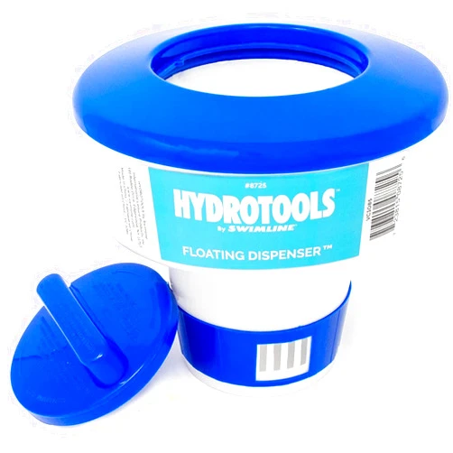 Swimline HYDROTOOLS BY SWIMLINE 8725 Large Capacity Pool & Spa Chemical Dispenser | Compatible With Bromine & Chlorine Supports 1-3’’ Tablets | Adjustable Control Ring For Customizable Flow Rate