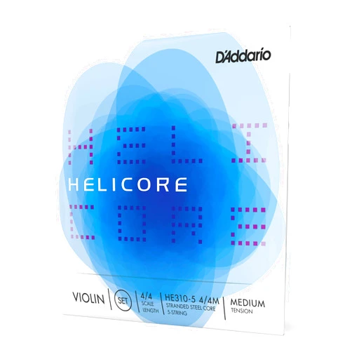 D'Addario Helicore Violin 5-String Set, 4/4 Scale, Medium Tension