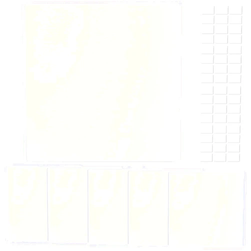 Sosation 6 Pcs Square Plastic Flat Blank Plate Wall Hole Cover Ceiling Cover Plate, Circle Electrical Box Cover with 48 Pcs Double Faced Adhesive Tape for Ceilings or Wall (12 Inch)