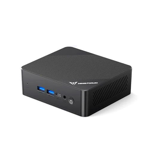 MINISFORUM UN100P Mini PC, Intel 12th Gen Alder Lake- N100,16 GB DDR4 RAM 512 GB PCIe SSD, Mini Desktop PC 4K Triple Display, 4xUSB Ports,2.5G RJ45 LAN,Business PC for Home-Server/Network Firewall