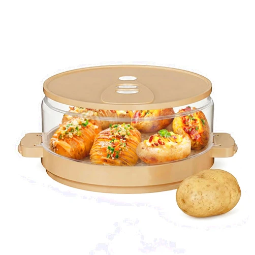 YERGOFE Microwave Potato Cooker - Effortless Baking for Potatoes, Sweet Potatoes & Bacon in Minutes | Quick Microwave Steamer