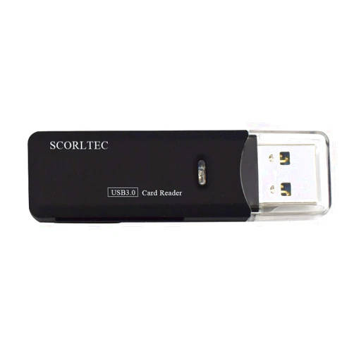 SCORLTEC USB 3.0 Portable Card Reader for SDXC, SDHC, SD, MMC, RS-MMC, Micro SDXC, Micro SD, Micro SDHC Card and UHS-I Cards (Black)