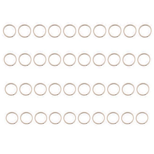 HarParBar 40Pcs Round Key Rings 28mm Silver Key Rings Hoops Stainless Steel Split Rings Key Chain Rings for Bags Accessory DIY Crafts Jewelry Making
