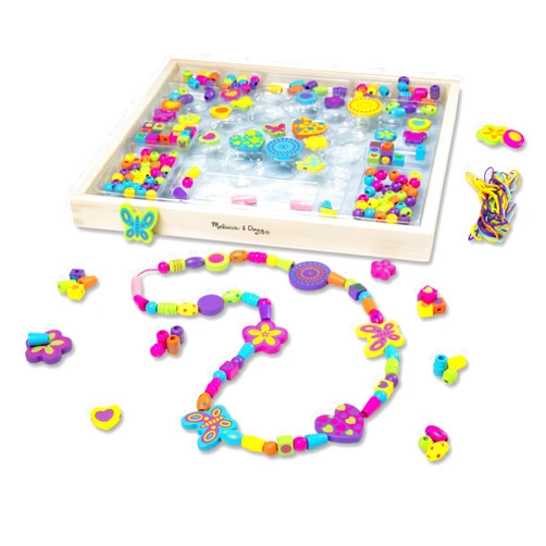 Melissa & Doug Created by Me! Bead Bouquet Deluxe Wooden Bead Set with 220+ Beads for Jewelry-Making