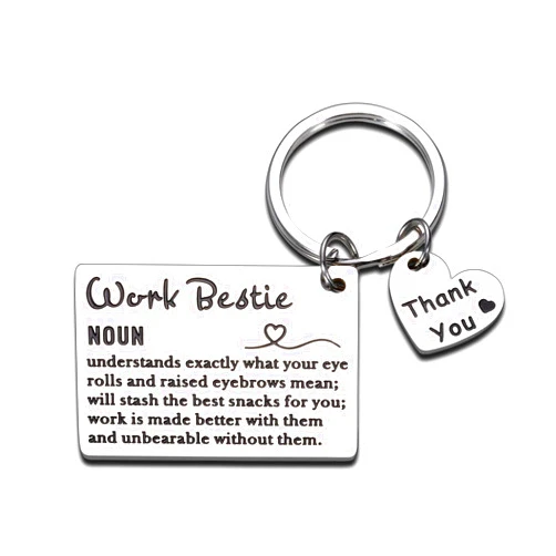 ACCOLIAMBER Coworker Gifts Keychains for Women Female Friend Work Bestie Boss Lady Day Appreciation Christmas Employee Supervisor Leader Manager Colleague Leaving Retirement Thank You Farewell Going Away Birthday