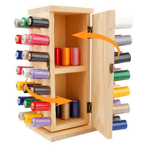 Gyuele 93 Spools Thread Holder Stand 360° Fully Rotating Wooden Thread Rack/Thread Holder Organizer for Sewing, Quilting, Embroidery, Hair-braiding and Jewelry