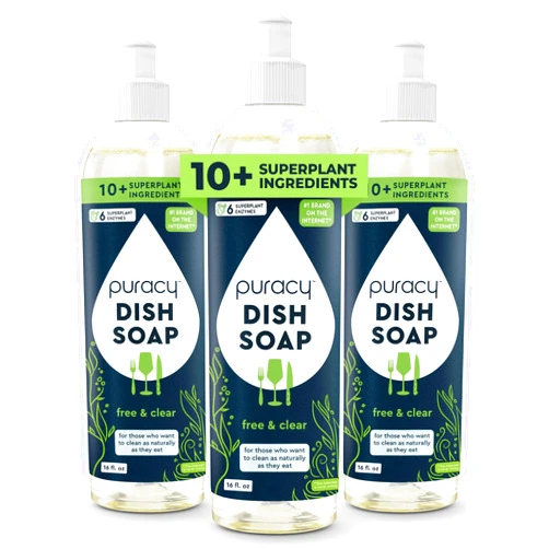 Puracy Dish Soap Dish Soap - Unscented Dish Soap - Non Toxic Dish Soap - Organic Dish Soap - Natural Dish Soap - Fragrance Free Dish Soap - Plant Based Dish Soap Fragrance Free Unscented