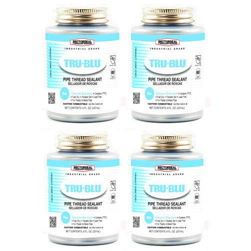 Rectorseal 31551 1/2 Pint Brush Top Tru-Blu Pipe Thread Sealant (Four Pack)
