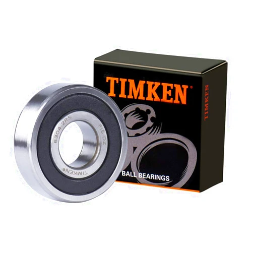 TIMKEN 6304-2RS 6 Pcs Double Rubber Seal Bearings 20x52x15mm, Pre-Lubricated and Stable Performance and Cost Effective, Deep Groove Ball Bearings.